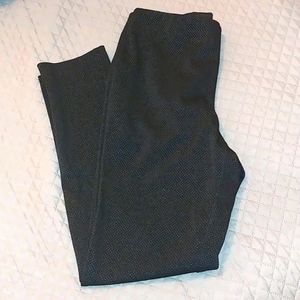 S/M Black leggings/slacks with gold shimmer